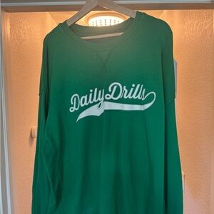 Daily Drills Emerald Green Cotton Top